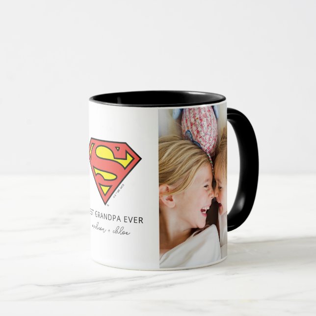 Superman S-Shield | Best Grandpa Photo Mugg (Framsida höger)