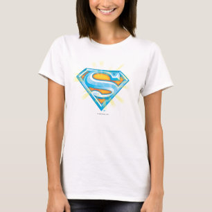 Superman S-Shield  Blå och Orange Logotyp Tee Shirt