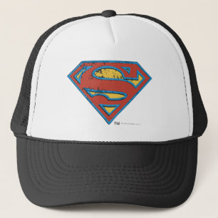 Superman S-Shield Blått konturspass, Logotyp Keps