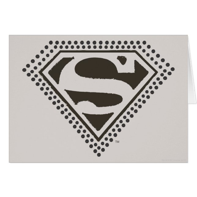 Superman S-Shield | Det är Showtime! Logotyp Hälsningskort (Framsidan Horizontal)