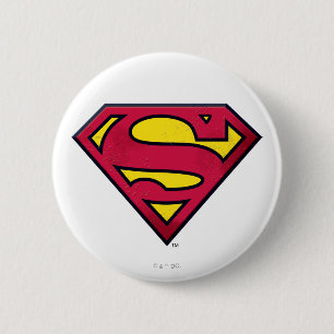 Superman S-Shield Direkt Logotyp Knapp