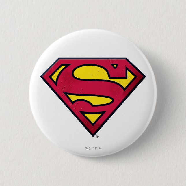 Superman S-Shield | Direkt Logotyp Knapp (Framsida)