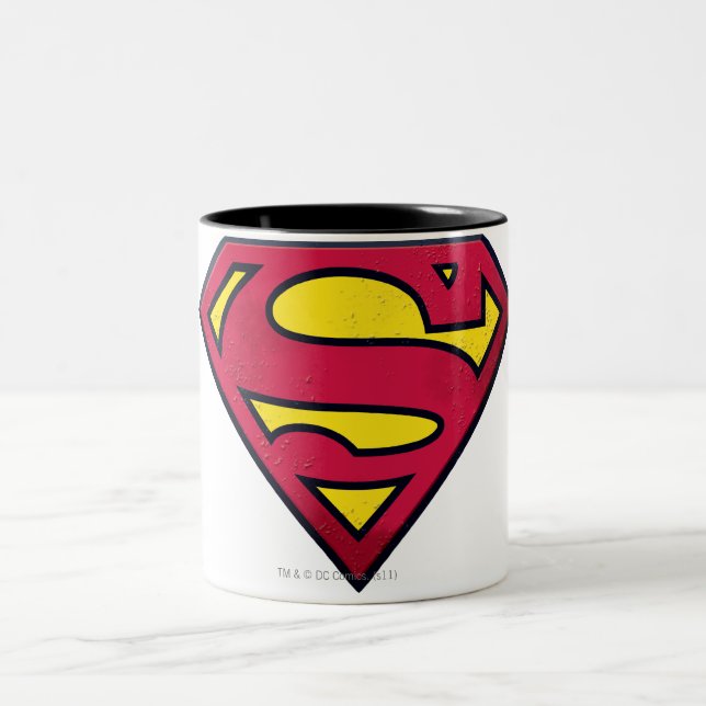 Superman S-Shield | Direkt Logotyp Två-Tonad Mugg (Center)
