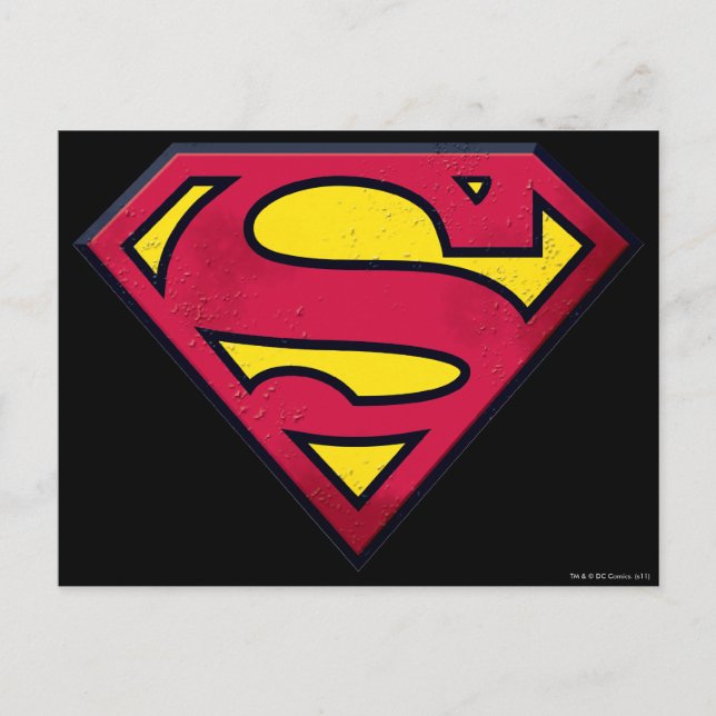 Superman S-Shield | Direkt Logotyp Vykort (Framsida)