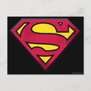 Superman S-Shield   Direkt Logotyp Vykort