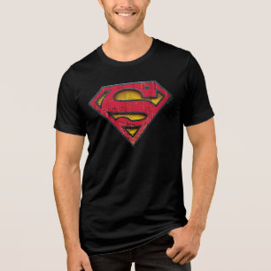 Superman S-Shield Distressad Logotyp T Shirt
