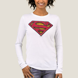 Superman S-Shield   Distressad Logotyp T-shirt