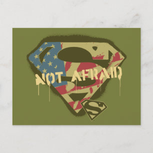 Superman S-Shield   Ej finansierad Logotyp Vykort