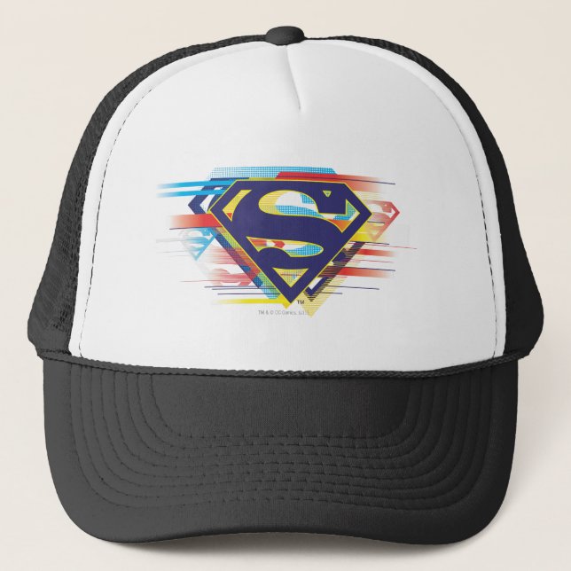 Superman S-Shield | Färglös Logotyp Truckerkeps (Framsida)
