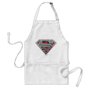 Superman S-Shield Grått och Röda Logotypen Förkläde