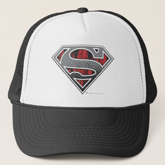 Superman S-Shield | Grått och Röda Logotypen Keps (Framsida)
