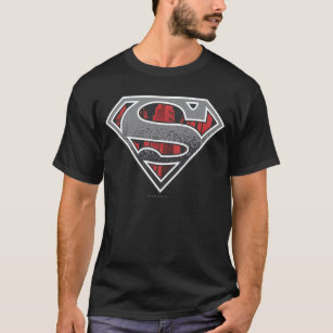 Superman S-Shield   Grått och Röda Logotypen Tee
