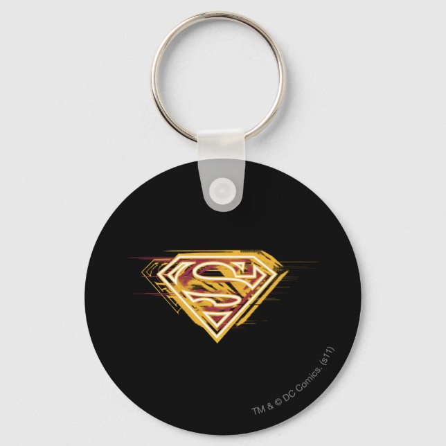 Superman S-Shield | Gult och röd Logotyp Nyckelring (Framsida)