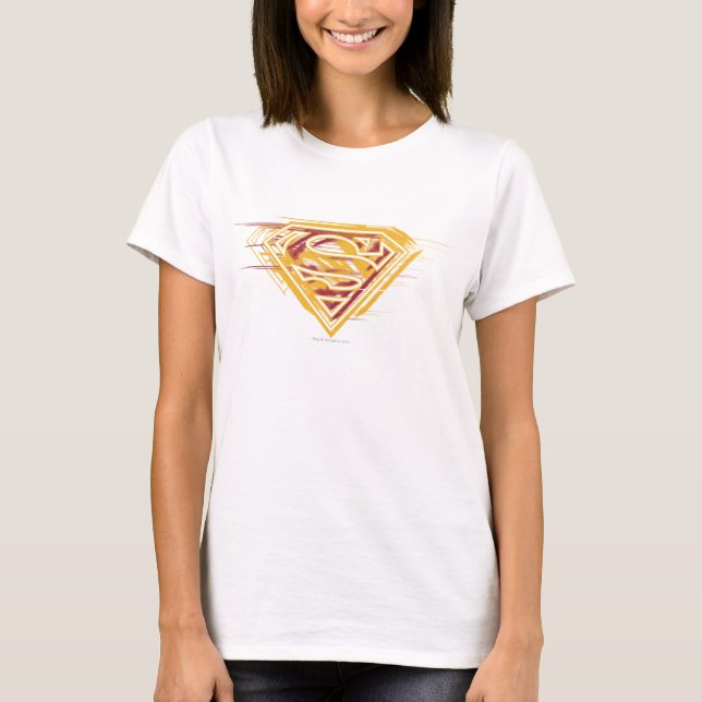 Superman S-Shield | Gult och röd Logotyp Tee Shirt (Framsida)