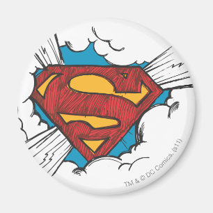 Superman S-Shield  Inom moln-Logotyp Magnet