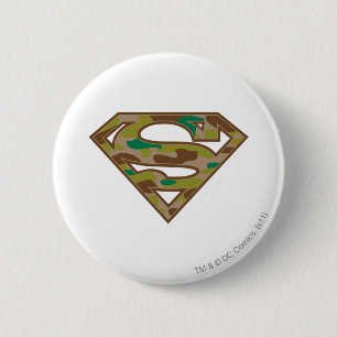 Superman S-Shield Kamouflage-Logotyp Knapp