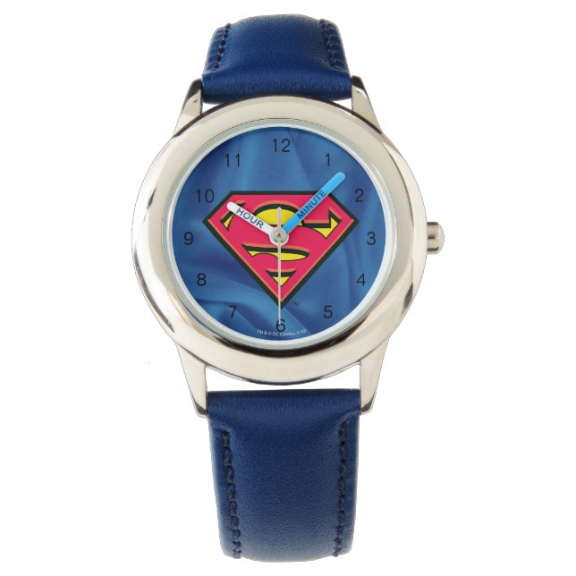 Superman S-Shield | Klassisk Logotyp Armbandsur (Framsida)