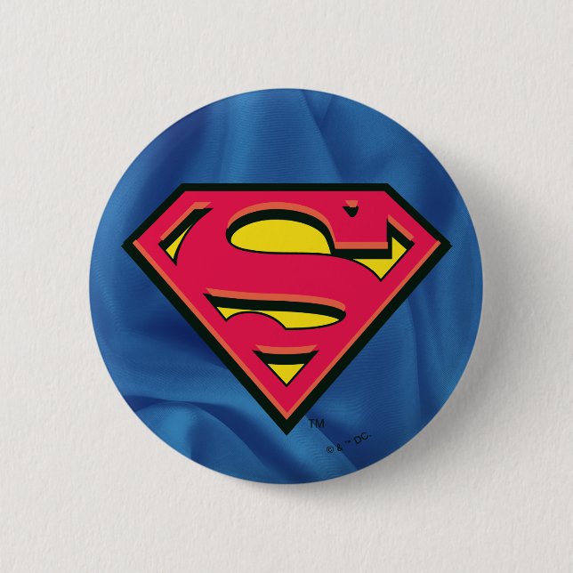 Superman S-Shield | Klassisk Logotyp Knapp (Framsida)