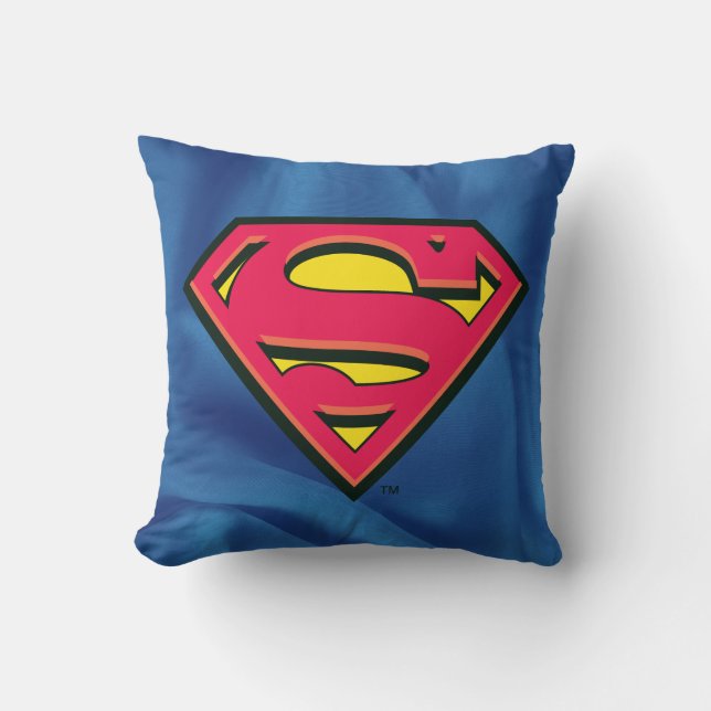 Superman S-Shield | Klassisk Logotyp Kudde (Framsida)