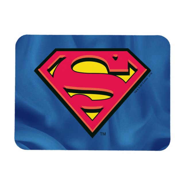 Superman S-Shield | Klassisk Logotyp Magnet (Horisontell)