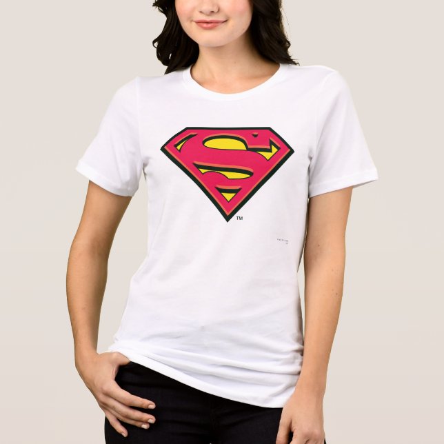 Superman S-Shield | Klassisk Logotyp T Shirt (Framsida)