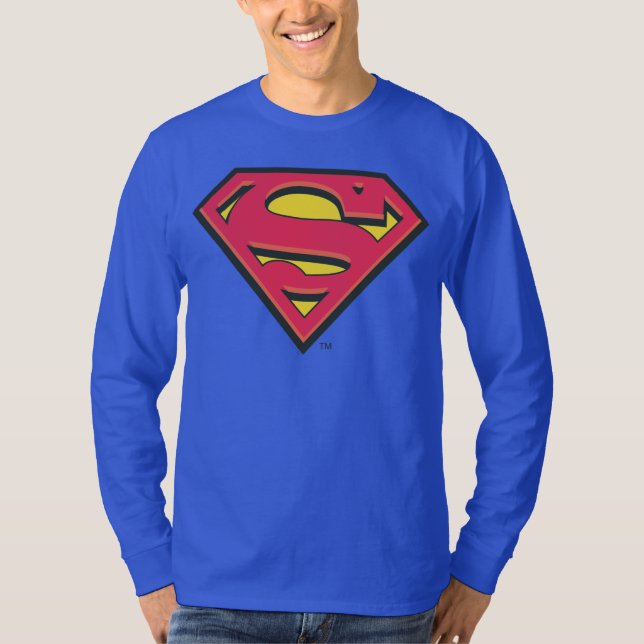 Superman S-Shield | Klassisk Logotyp T Shirt (Framsida)
