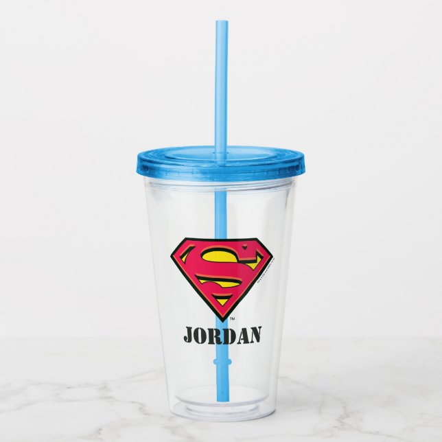 Superman S-Shield | Klassisk Logotyp Take Away Mugg (Framsida)