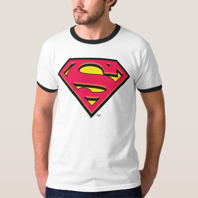 Superman S-Shield | Klassisk Logotyp Tee Shirt (Framsida)