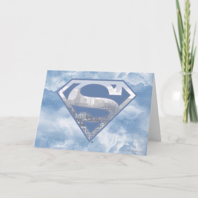 Superman S-Shield | Light Blue City Logotyp Kort (Framsida)