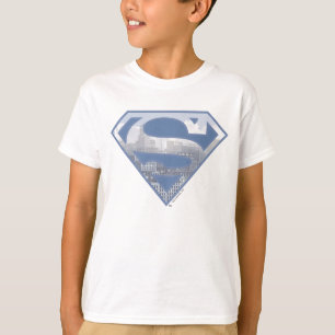 Superman S-Shield Light Blue City Logotyp T Shirt