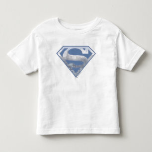 Superman S-Shield Light Blue City Logotyp Tee Shirt