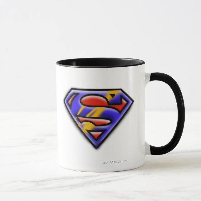 Superman S-Shield | Lila Airbrush Logotyp Mugg (Höger)