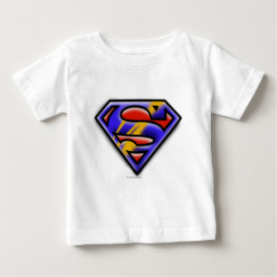 Superman S-Shield Lila Airbrush Logotyp T-shirt