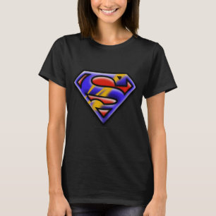 Superman S-Shield  Lila Airbrush Logotyp Tee
