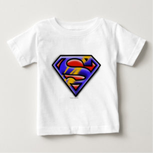 Superman S-Shield Lila Airbrush Logotyp Tee
