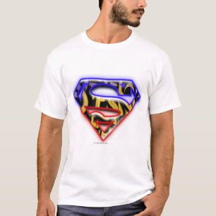 Superman S-Shield Lila-Red Graffiti Logotyp Tröja