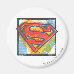 Superman S-Shield Logotyp av Färgad Magnet