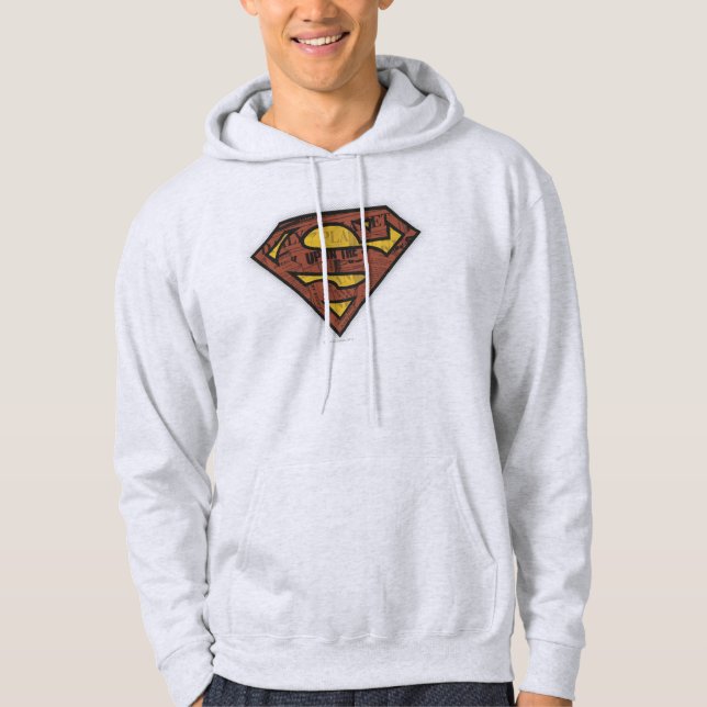 Superman S-Shield | Logotyp av tidningar Hoodie (Framsida)