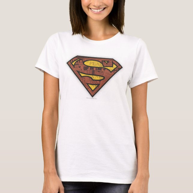 Superman S-Shield | Logotyp av tidningar Tee Shirt (Framsida)