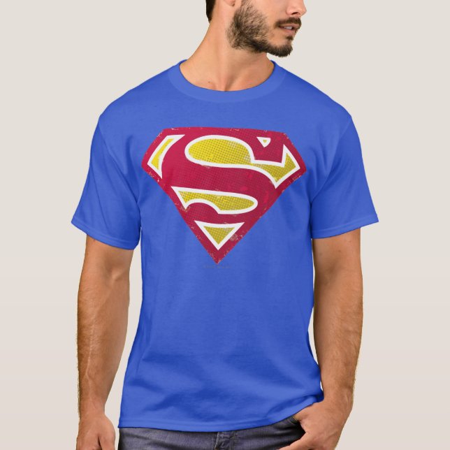 Superman S-Shield | Logotyp för ansträngda punkter T-shirt (Framsida)