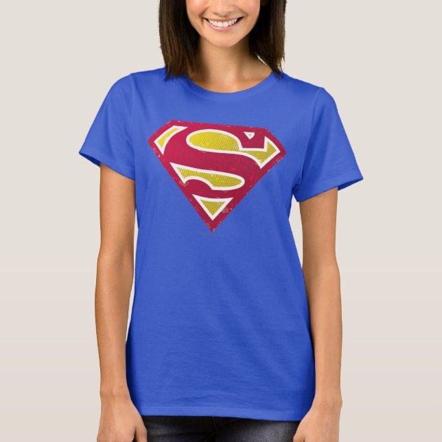 Superman S-Shield | Logotyp för ansträngda punkter Tee Shirt (Framsida)