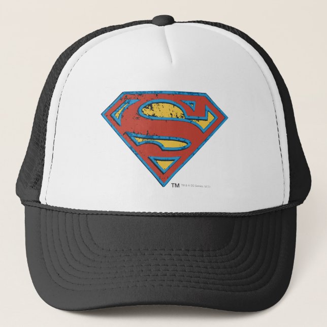 Superman S-Shield | Logotyp för blå konturrensning Keps (Framsida)