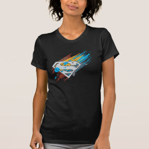 Superman S-Shield Logotyp för färgbrytningar Tee Shirt