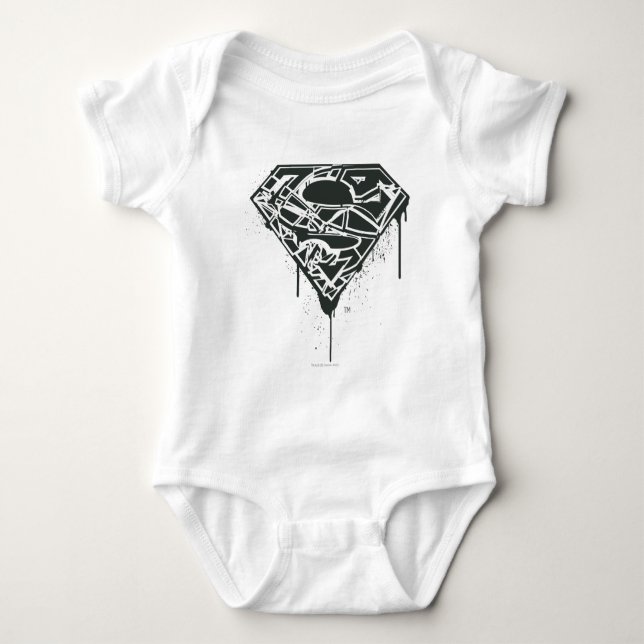 Superman S-Shield | Logotyp för fragmenterad platt T-shirt (Framsida)