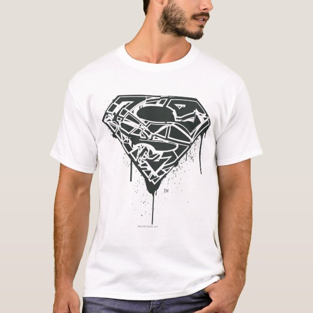 Superman S-Shield | Logotyp för fragmenterad platt Tröja (Framsida)