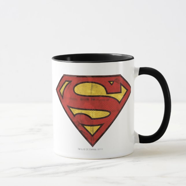 Superman S-Shield | Logotyp för Grunge Mugg (Höger)