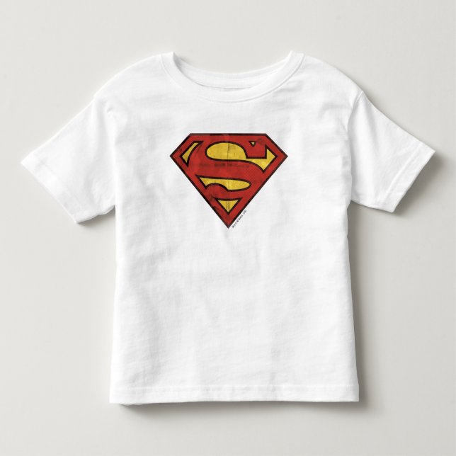 Superman S-Shield | Logotyp för Grunge T-shirt (Framsida)
