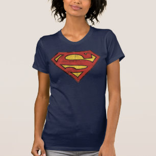 Superman S-Shield Logotyp för Grunge Tee Shirt