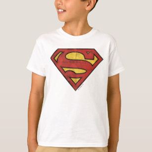 Superman S-Shield   Logotyp för Grunge Tee Shirt