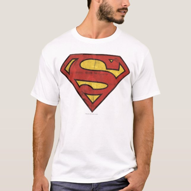 Superman S-Shield | Logotyp för Grunge Tröja (Framsida)